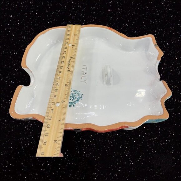 Italian Pottery ITALICA ARS Santa Claus Christmas Resting Wall Hanging Plaque - Picture 4 of 13